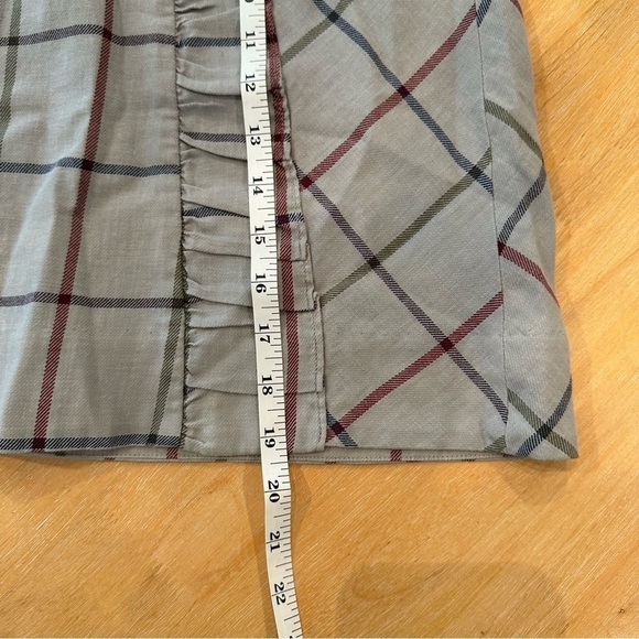 Edme‎ & Esyllte Womens Skirt 2 Anthropologie Gray Plaid Lace Lined Preppy - Picture 11 of 11